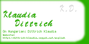 klaudia dittrich business card